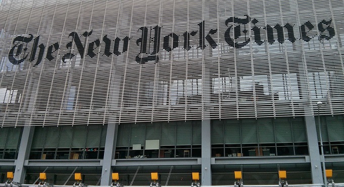 The New York Times sign
